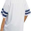 Women Jersey Shirts Football V Neck Shirt Game Day Season Tops Short Sleeve Tee
