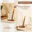 3 in 1 Incense Holder for Sticks Upside Down Anti-Ash Incense Burner with Glass Ash Catcher Backflow Cone Incense Diffuser with Adjustable Threaded Mounting for Mediation Yoga Spa Gifts Home Decor