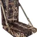 AUSCAMOTEK Camouflage Hunting and Stadium Seat Cushion with Backrest - 5cm Thick, Water-Resistant, Silent Material for Turkey Hunting Fishing Camping and Outdoor Activities