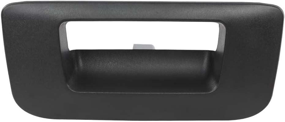 PIT66 Black Tailgate Handle Bezel Compatible with 2007 2008 2009 2010 2011 2012 2013 2014 Chevy Silverado/GMC Sierra GM1916107