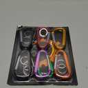 12PCS Carabiner Keychain Clip - 3" Aluminum Caribeener Key Clip,D Ring Shape Nonlocking Carabeaner Hook Buckle,Multi-Function Spring Snap Key Clips Tool for Home,Camping,Hiking,Traveling,Backpack