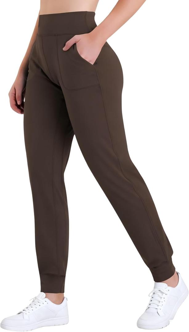 Sunzel Lightweight Soft Joggers for Women with Pockets, High Waisted Sweatpants Hiking Yoga Pants for Workout Lounge Running (L)