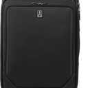 Travelpro Crew Classic Lightweight Softside Expandable Checked Luggage, 8 Wheel Spinner Suitcase, TSA Lock, Men and Women, Checked Medium 25-Inch, Black