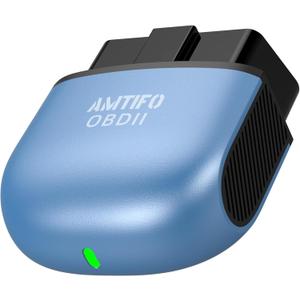 AMTIFO Bluetooth OBD2 Scanner Wireless - Auto-Connect, Clear Engine Codes, Live Data & Performance Monitoring, Works with iOS/Android - Vehicle Diagnostic Tool for Car Owners & DIY Enthusiasts