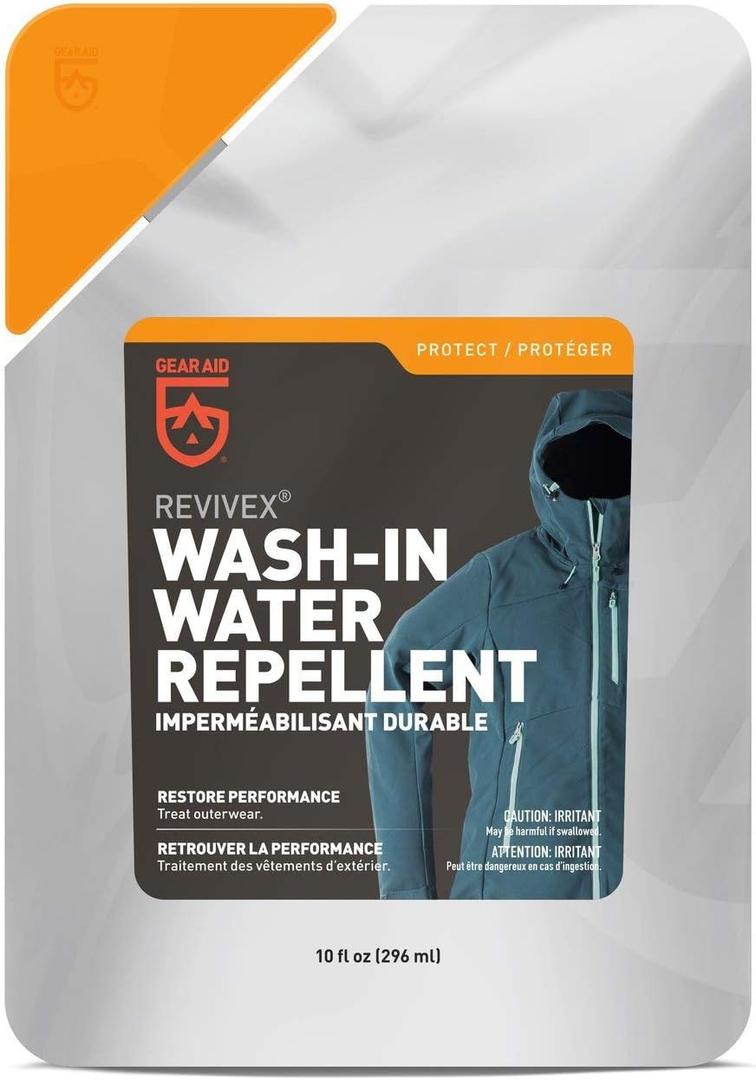 GEAR AID Wash-in Water Repellent, Long-Lasting Waterproofing for Snow and Rain Outdoor Gear, Concentrated Formula, Durable Protection Against The Elements, 10 Fl oz