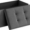 SONGMICS 30 Inches Folding Storage Ottoman Bench, Load 660 lb
Ottoman Foot Rest, Storage Chest, for Living Room, Entryway, Slate Gray and Ink Black, MINOTA Collectio