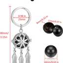 2 x PESOENTH Urn Locket keychain for Women,Mini Urn keychain for Pet Dog human Ashes Keepsake Cremation Jewelry Memorial Gifts (Black)