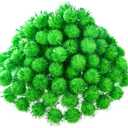 Shappy 1000 Pcs Christmas Pom Poms for Crafts Bulk 0.5 Inch Glitter Fuzzy Craft Pom Poms Crafts Balls for Hobby Supplies and Craft DIY Material Making Decorations(Fruit Green)