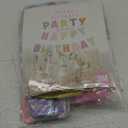 Macaron Birthday Decorations - Pastel Balloons, Happy Birthday Banner, Pink Streamers, Tissue Paper Pom Poms, Rainbow Balloons, Circle Dot Garland