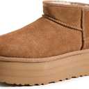 UGG Women's Classic Ultra Mini Platform Boot, 7, Chestnut
