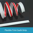 Flexible Trim Caulk Strip Wall Moulding Trim, 1 in x10 Ft Peel and Stick Trim for Wall Corner Deco, Ceiling, Backsplash Tile Edge, Countertops, Baseboard, Floor(White)