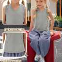 3 Pack Toddler Girls Tank Tops | Back to School, Summer Sleeveless Shirts, V Neck, Baby Basic Tees, Active Tops, Loose Fit, Playwear, Preschool, 18M-5T