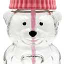 Glass Bear Cup,Bear Cup with Straw, 500ml Reusable Bear Glass Tumbler with Lid for Iced Coffee, Milk Tea, and Cocktails, Dishwasher Safe(Pink), 16.9 Ounces