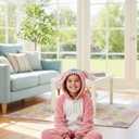 Kids Onesie Animal Costume Christmas Costumes Unisex One Piece Cosplay Suit for Boys and Girls (Pink)