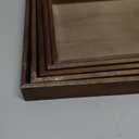 Dark Wood Serving Tray With Handles - Five Piece Nested Breakfast Tray, Bathroom & Buffet Trays for Serving & Organizing (Dark Brown Set)