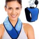Hilph Refillable Neck Ice Pack Wrap, Wearable Ice Bag for Neck Pain Relief & Cooling, 2 Hours Long Lasting Cold Therapy for Muscle Relief, Hot Flashes, Summer Heat, Headache, Migraine, Injuries