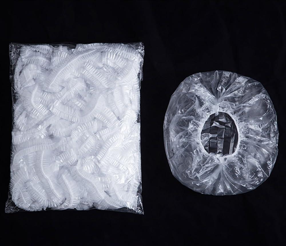 100 Plastic Large Bowl Covers - 20" Elastic Reusable, Restaurant Salad & Mixing Bowl Protectors