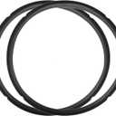 uxcell 2 Pcs Silicone Sealing Ring for Pressure Pot 8QT, Pressure Pot Inner Gasket Seal Rings Pressure Cooker Replacement Part, Black