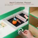 Wooden Grocery Store Playset for Kids, Pretend Play Market with Checkout Counter, Manual Conveyor Belt, Pretend Scanner, and Multiple Display Shelves, Interactive Toy Grocery for Boys & Girls Ages 3+