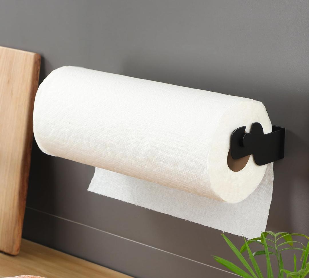 Zunto Black Under Cabinet Paper Towel Holder - Stainless Steel