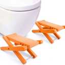 Folding Squatting Stool (1 Pair), Multi-Function Foldable 7-9" Height Squatting Toilet Step Poop Stool,Multi-Function Toilet Stool Portable Step for Adult Home Bathroom