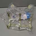 iDesign 3-Double Hook Over-The-Door Rack for Clothes, Towels, or Accessories - Soft Brass