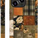 DAIZAG Case Compatible with iPhone 13 Pro Max,Durable Shock Protection Cover for Girl Women,Retro Patchwork Floral Aesthetics