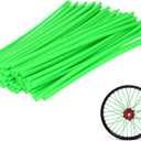 72Pcs Universal Spoke Skins Cover - Ovelur Wheel Spoke Wraps Skins Pipe Trim Decoration Protector For Motorcycle Dirt Bike Yamaha Harley Suzuki(Green)