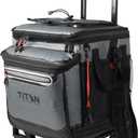 Titan by Arctic Zone Collapsible Wheeled Soft Sided Cooler with Detachable Rolling AT Cart, Insulated Bag with Leak Proof Lining, for Travel, Beach, Picnic, 60 Can Capacity