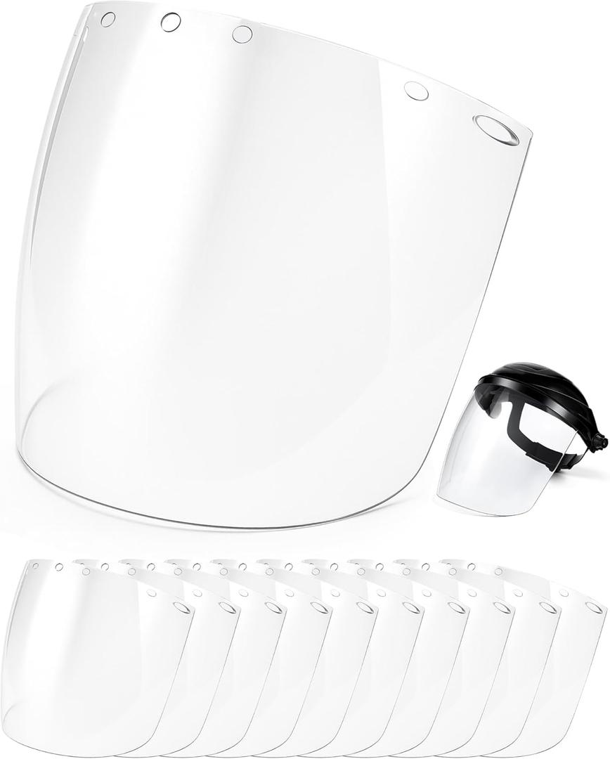 10 Pcs Replacement Face Shields for Grinding and Cutting, Reminder: for Own Brand Safe Face Shields Replacement Only