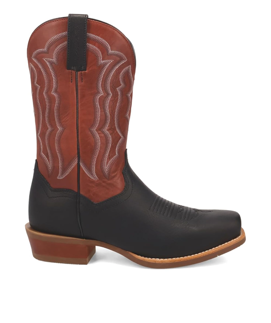 Dan Post® Men's Black/Brick Creed Cutter Toe Boots, US-12
