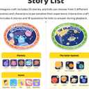 Space & City Explorers Story Cards – Imagine Craft & Interactive Craft 2-Pack, 57 Tales with Custom Names & Solar System Quizzes, Screen-Free Learning Fun for Kids, Bedtime(No Player), 6.7" x 4" x 0.75"