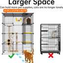 Oneluck Extra Large Cat Cage,4-Tier Catio, DIY Metal Cat Enclosure with Platforms,55 Inch Indoor Cat Cage for 1-3 Cats, Indoor Cat Playpen for Cats Rabbits Small Animals