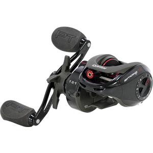 Quantum Smoke Baitcast Fishing Reel, Size 100 Reel, Large EVA Handle Knobs and Continuous Anti-Reverse Clutch, 10+1 Bearings, Black