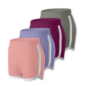 4 Pack Girls Shorts High Waist Quick Dry Soccer Shorts for Kids(2-16Y)