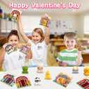 AuroTops 24 Pack Farm Animal Finger Puppets with Unique Cards, Valentine Party Favors for Boys & Girls, Kids Exchange Valentine's Gifts