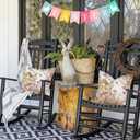 Easter Bunny Throw Pillow Covers 20x20 Inch, Egg Rabbit Floral Spring Cushion Case, Farmhouse Easter Indoor Outdoor Decor for Sofa Couch (Pink)