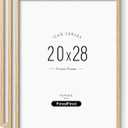 Minimalist 20x28 Picture Frame Set of 3, Natural Solid Oak Wood 20x28 Poster Frame, Lightweight for Wall Mounting(3 Pack, Oak)