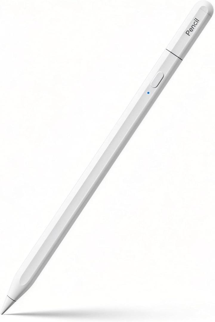 Stylus Pen for iPad, iPad Pencil for 11th/10th/9th/8th/7th/6th Gen, Fast Charging Active Pencil with Palm Rejection, Tilt Sensitivity for iPad Pro/Air/Mini, White