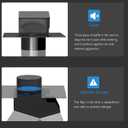 Roof Vent Cap - Hon&Guan 6 Inch Roof Vents for Houses Galvanized Steel 6'' Exhaust Vent Wall Vent with Damper for Ventilation System, Black