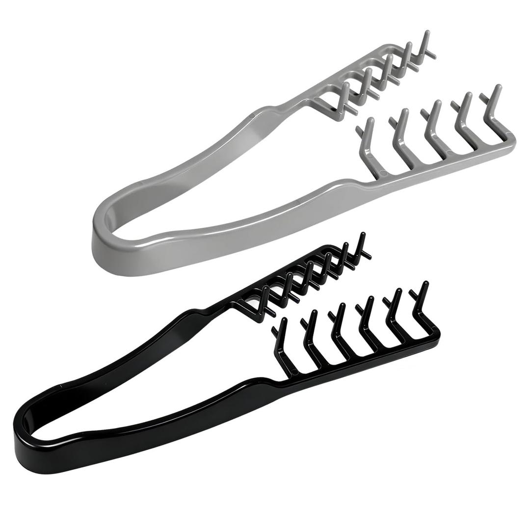 2PCS Texture Comb,Textured Styling Comb,Volumizing Wide Tooth Hair Styling Comb for Men Women (Black & Gray)