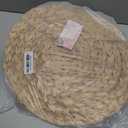 6 Pack, Round Woven Placemats, Natural Water Hyacinth Place mats, Braided Straw Table Mats for Dining Table, Christmas Placemats Set of 6 (15 inch)