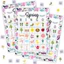 Spring Bingo Games For Adults, Spring Wildflowers Birthday Bingo Game Set, Field Floral Bingo Cards, Hike Camping Bingo Favors For Family Friends, Spring Themed Tea Party Games Decor & Supplies -21