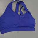 RUNNING GIRL Sports Bras for Women,Padded Strappy Sports Bras Criss-Cross Back Medium Support Sports Bras with Removable Cups (Blue, S)