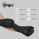 Disposable Nitrile Gloves, Textured Grip, 4mil, Lightweight, Slip-Resistant, Black