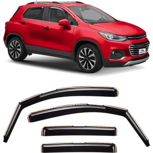 Voron Glass in-Channel Extra Durable Rain Guards for Chevrolet (Chevy) Trax 2014-2022/Buick Encore 2013-2022, Window Deflectors, Vent Window Visors, 4 Pieces - 220120