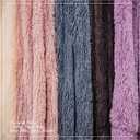 The Connecticut Home Co Throw Blanket Soft Fluffy Room Decor, Cozy Warm Throws for Bed, Couch, Gifts for Women, Bedroom Cute Aesthetic Blankets Shag and Sherpa, 65x50, Gray