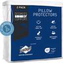 Degrees of Comfort Pillow Protectors (Set of 2) - Hypoallergenic, Water Resistant, Zippered Dust Allergy & Bed Bug Proof Pillow Cover, Cotton Terry with 3M Scotchgard, King Size, 21x37
