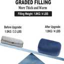 Sleeping Cot Pads (75" x 28") with Elastic Straps Portable for Outdoor & Hiking, Cotton Soft Thick Camping Cot Pad, Non-Slip Camping Mattress Pad for Camp Cot/Rv Bunk/Narrow Twin Beds, Blue