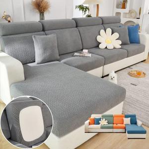 Soothing Home Sofa Covers, Sofa Hero Covers, Wear-Resistant Universal Couch Covers Washable Stretch Sectional Couch Cushion Covers (Grey,Back Cover M)